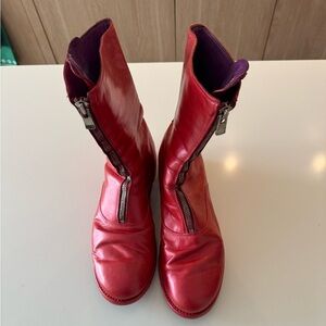 Guidi Red Leather Men's Boots
